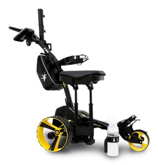 MGI ZIP X1 elektrische golftrolley 2024, zwart + Lithium 250Wh 24V, oplader