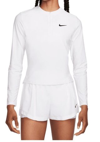 Nike Court Advantage dames sweatshirt, wit/zwart