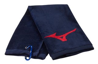 Mizuno RB Tri Fold handdoek, marineblauw/rood