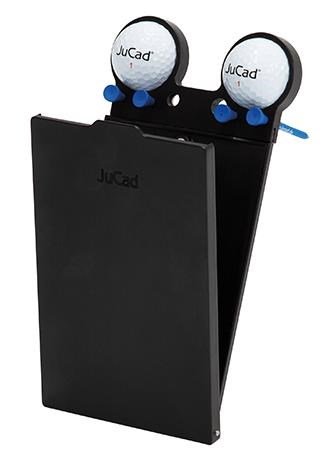 JuCad full metal scorecard holder, zwart/zwarte hoes