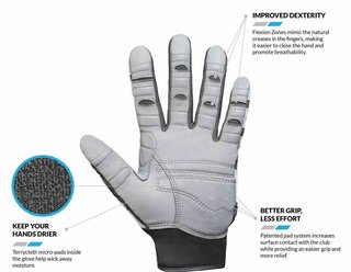 Bionic Relief Grip 2.0 heren golfhandschoen, wit