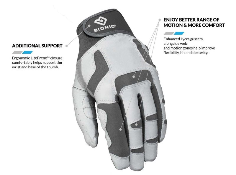 Bionic Relief Grip 2.0 heren golfhandschoen, wit