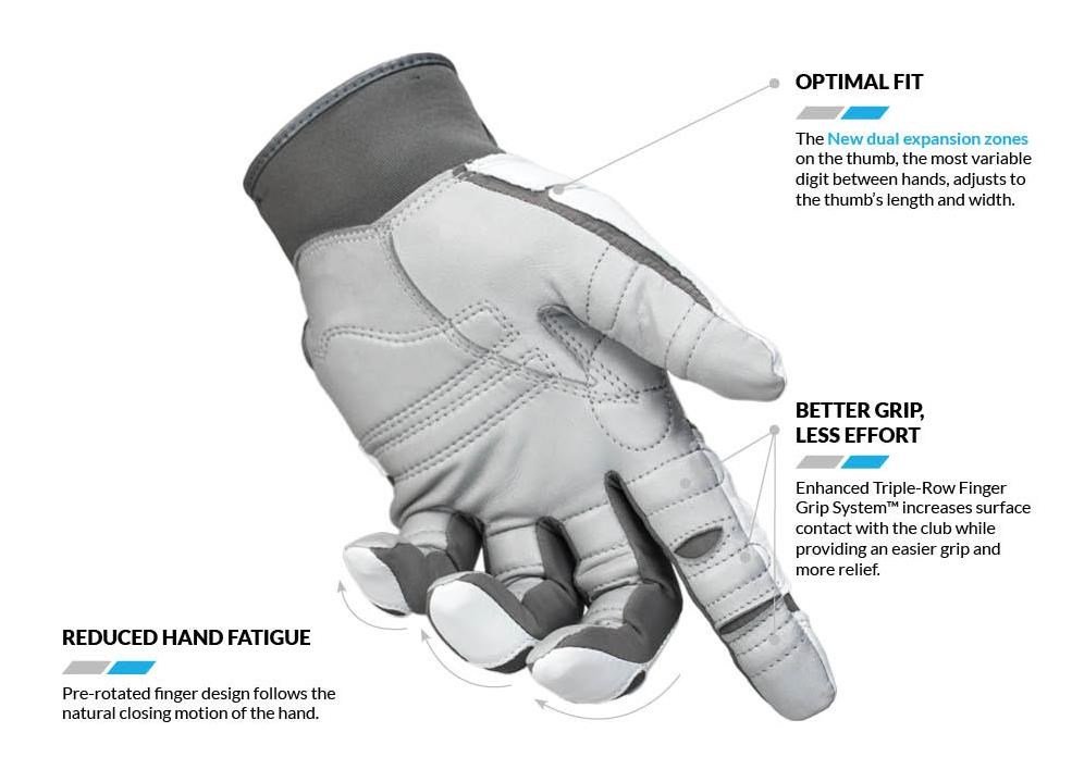 Bionic Relief Grip 2.0 heren golfhandschoen, wit