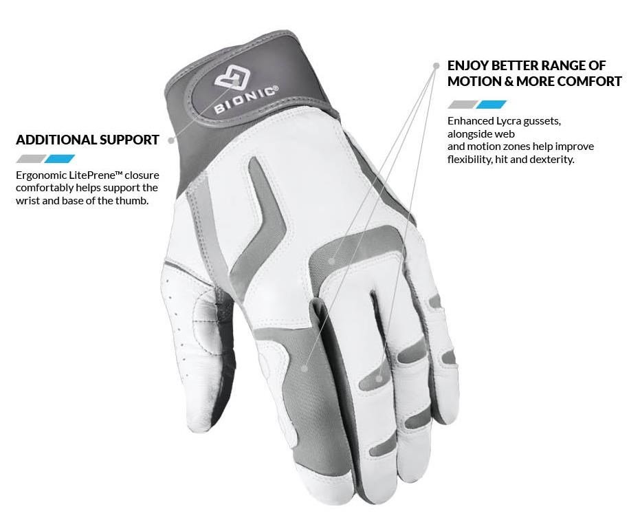Bionic Relief Grip 2.0 dames golfhandschoen, wit