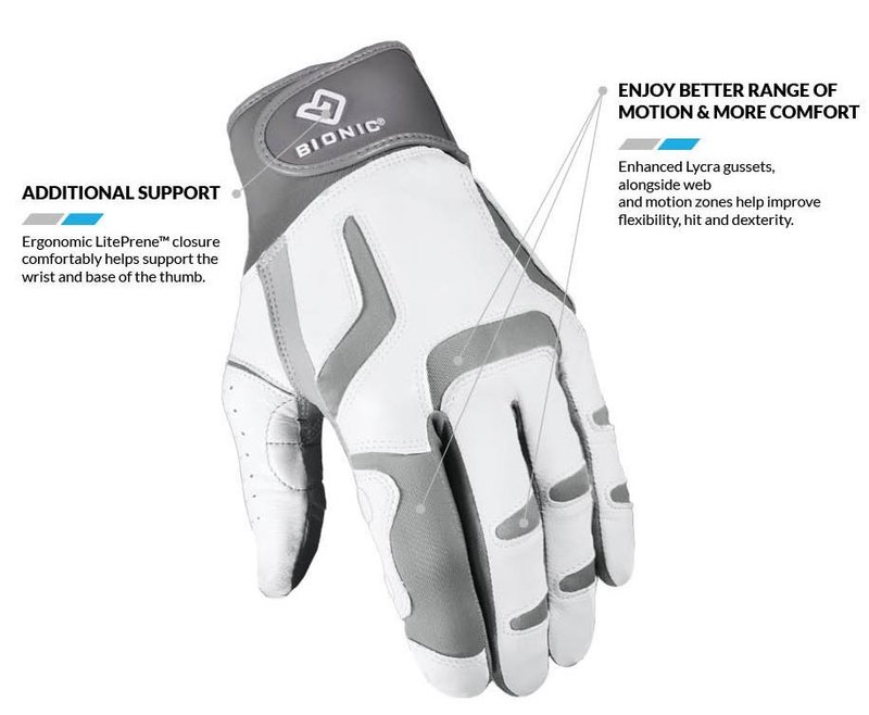 Bionic Relief Grip 2.0 dames golfhandschoen, wit
