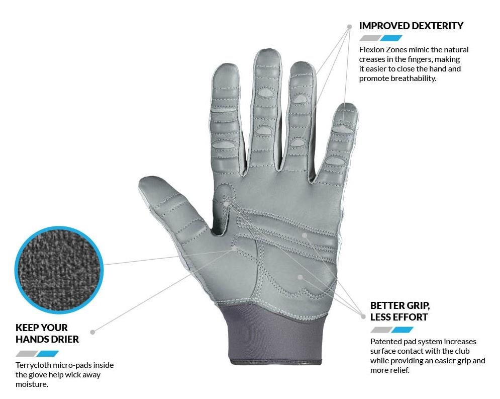 Bionic Relief Grip 2.0 dames golfhandschoen, wit