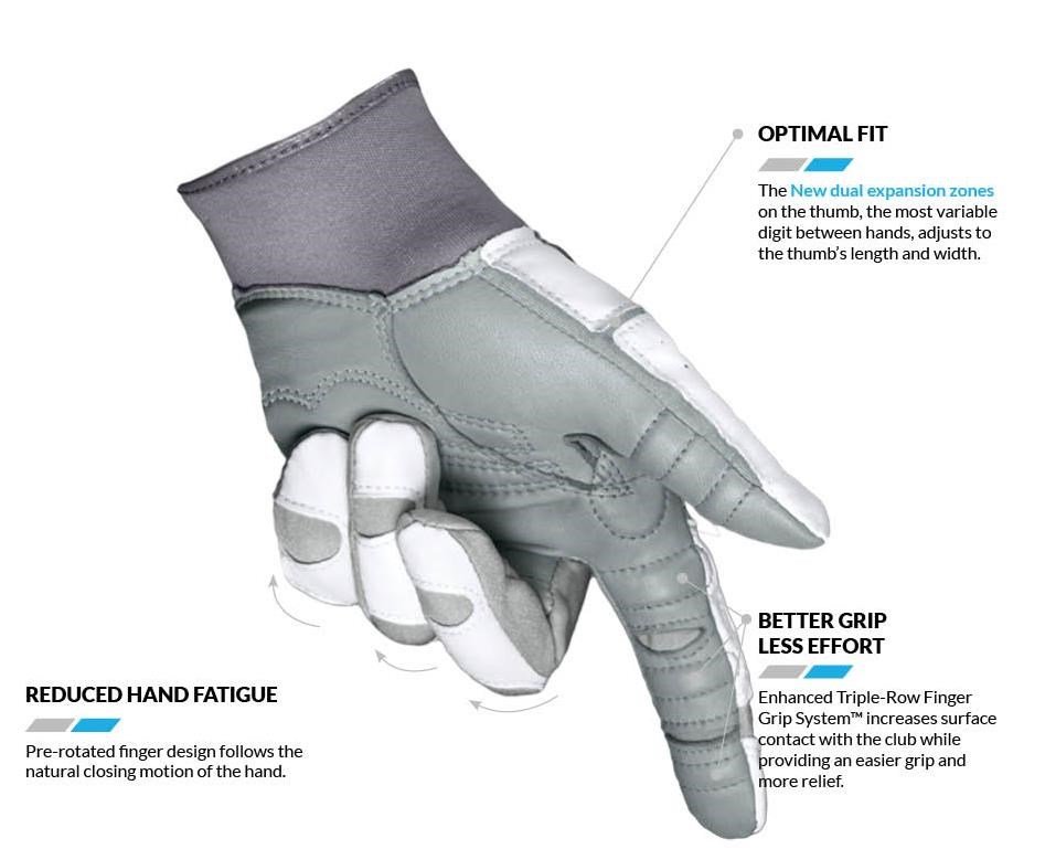 Bionic Relief Grip 2.0 dames golfhandschoen, wit