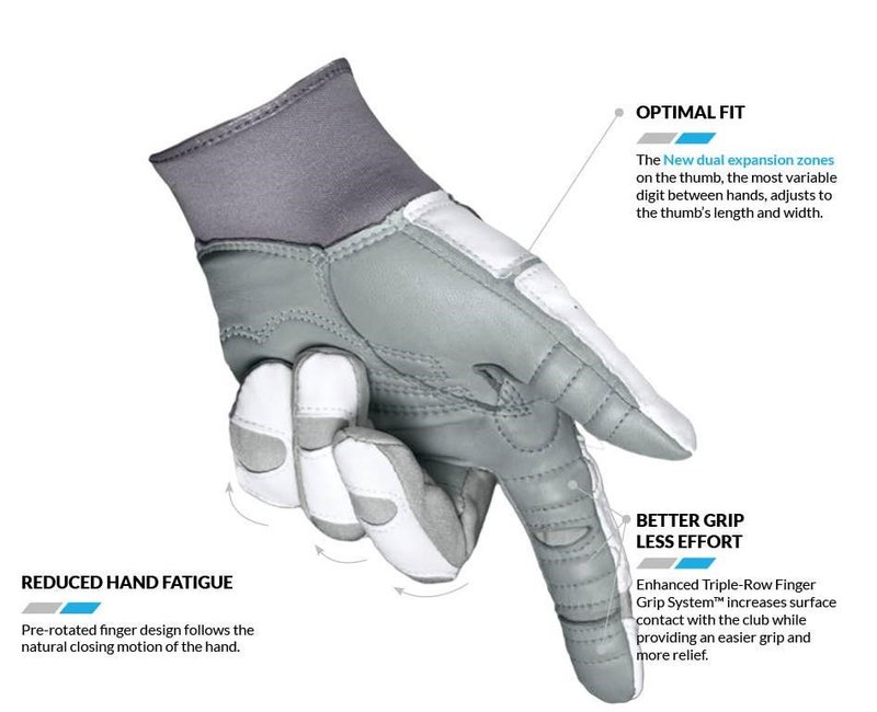 Bionic Relief Grip 2.0 dames golfhandschoen, wit