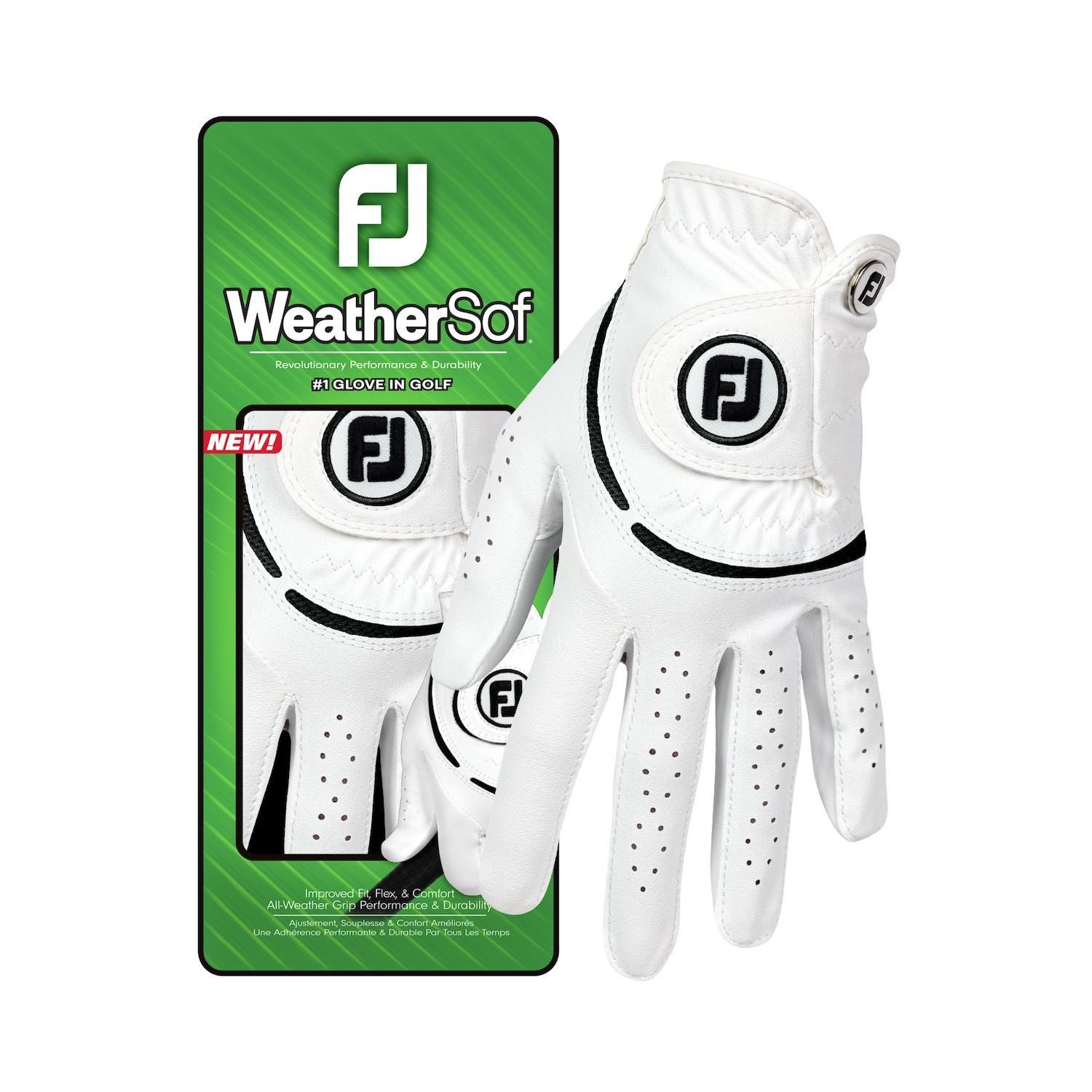 FootJoy WeatherSof dames golfhandschoen, wit/zwart