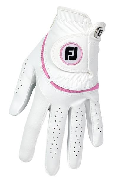FootJoy WeatherSof dames golfhandschoen, wit/roze