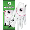FootJoy WeatherSof dames golfhandschoen, wit/roze