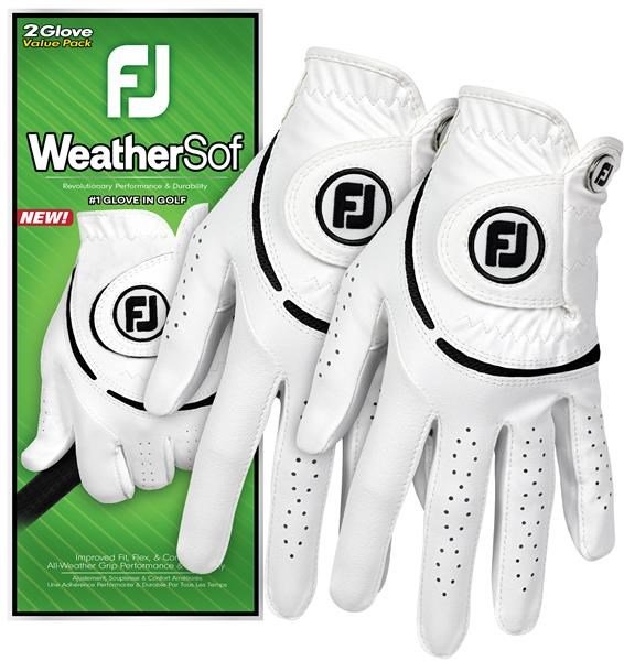 FootJoy WeatherSof dames golfhandschoen (2 PACK), wit/zwart