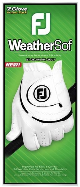 FootJoy WeatherSof dames golfhandschoen (2 PACK), wit/zwart