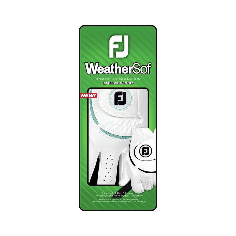 Footjoy FootJoy WeatherSof dames golfhandschoen, wit/sea glass