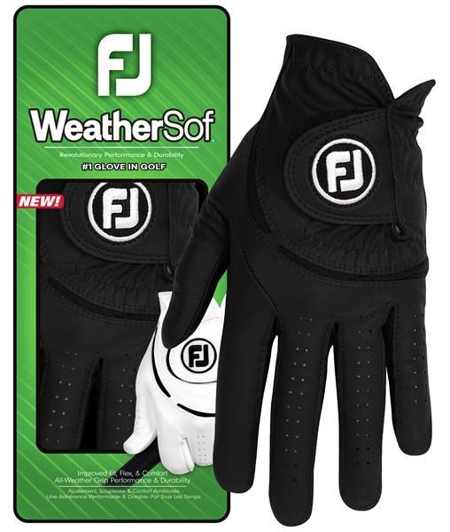 FootJoy WeatherSof heren golfhandschoen, zwart