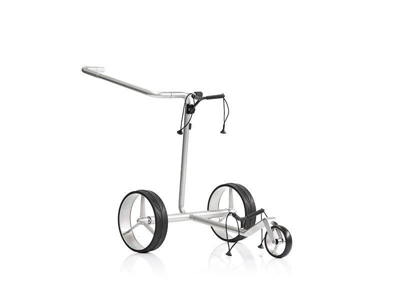JuStar Carbon Light SET (incl. umbrella, scorecard holder, carry bag, el. parking brake) elektrische trolley, titanium