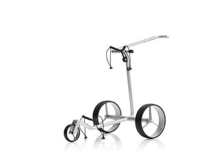 JuStar Carbon Light SET (incl. umbrella, scorecard holder, carry bag, el. parking brake) elektrische trolley, titanium