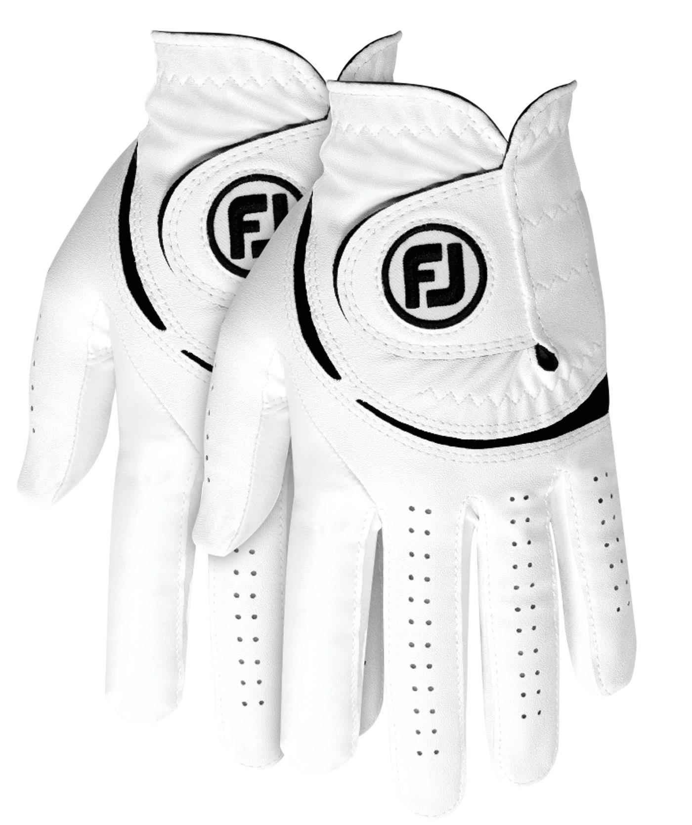 FootJoy WeatherSof heren golfhandschoen (2 PACK), wit/zwart
