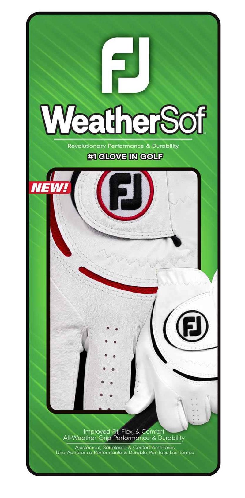 Footjoy FootJoy WeatherSof 24 heren golfhandschoen, wit