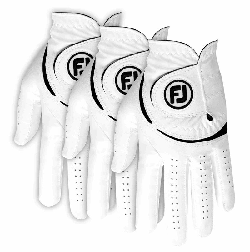 Footjoy FootJoy WeatherSof 24 heren golfhandschoen (3 PACK), wit