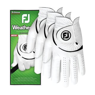 Footjoy FootJoy WeatherSof 24 heren golfhandschoen (3 PACK), wit