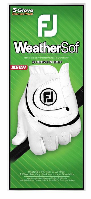 Footjoy FootJoy WeatherSof 24 heren golfhandschoen (3 PACK), wit