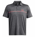 Under Armour Playoff 3.0 Stripe heren polo, black/red solstice