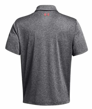 Under Armour Playoff 3.0 Stripe heren polo, black/red solstice