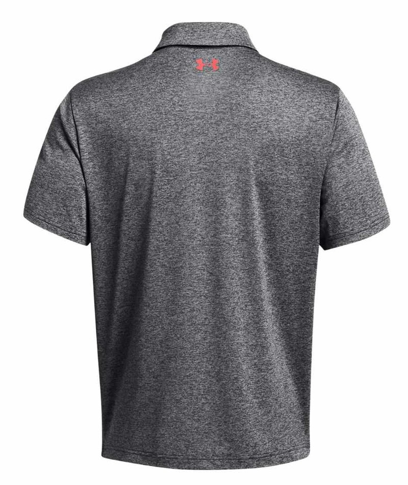 Under Armour Playoff 3.0 Stripe heren polo, black/red solstice