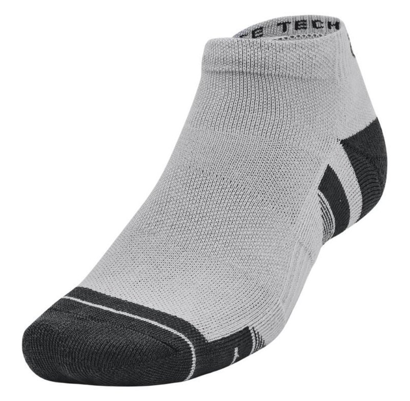 Under Armour Performance Tech unisex sokken (3 paar), mod gray/white