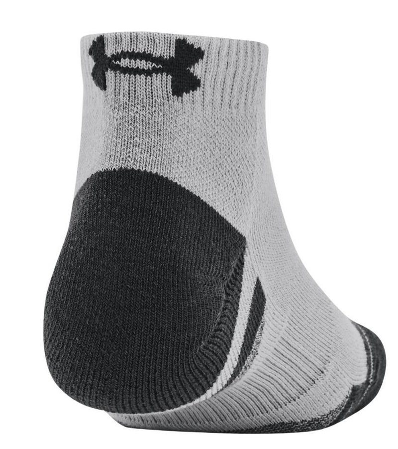 Under Armour Performance Tech unisex sokken (3 paar), mod gray/white