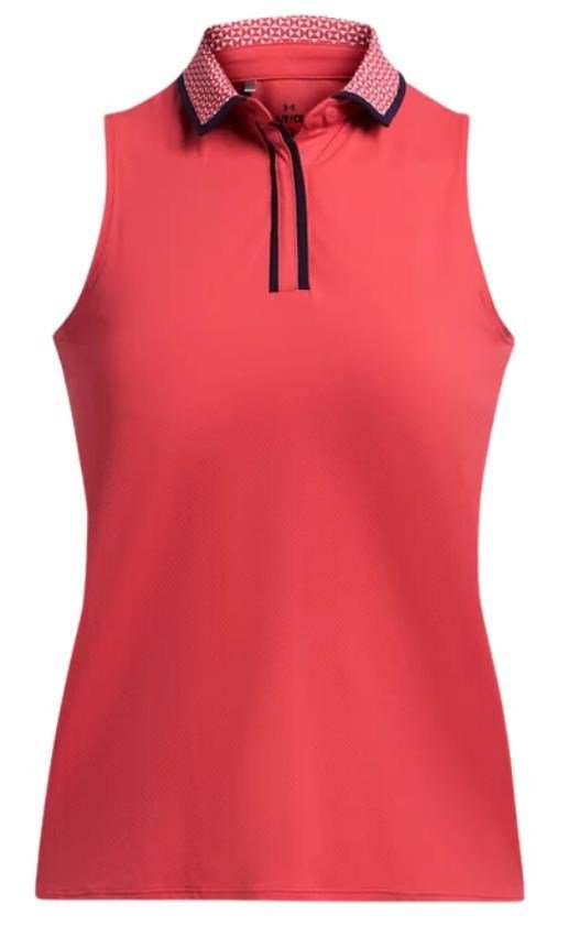 Under Armour Iso-Chill dames polo, red solstice/white