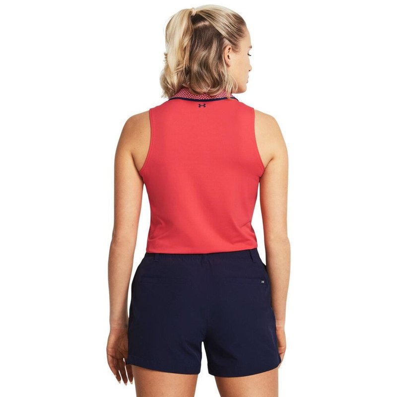 Under Armour Iso-Chill dames polo, red solstice/white