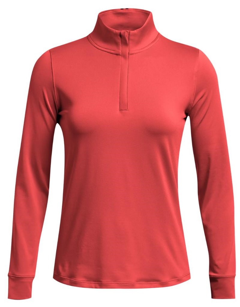 Under Armour Playoff 1/4 Zip dames sweatshirt, red solstice/midnight navy