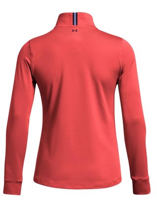Under Armour Playoff 1/4 Zip dames sweatshirt, red solstice/midnight navy