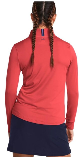 Under Armour Playoff 1/4 Zip dames sweatshirt, red solstice/midnight navy