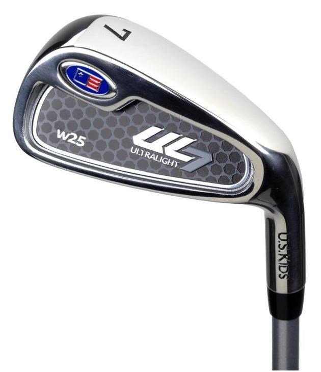 U.S. Kids Golf UL7-42 (107cm) W25 4-Club junior golfset + stand bag, zwart/geel