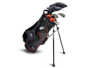 U.S. Kids Golf UL7-51 (130cm) 5-Club junior golfset + stand bag, zwart/oranje