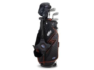 U.S. Kids Golf UL7-51 (130cm) 5-Club junior golfset + stand bag, zwart/oranje