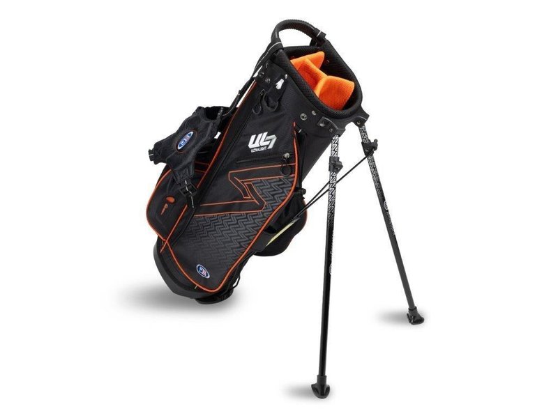 U.S. Kids Golf UL7-51 (130cm) 5-Club junior golfset + stand bag, zwart/oranje