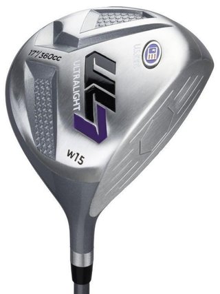 U.S. Kids Golf UL7-54 (137cm) W15 5-Club junior golfset + stand bag, zwart/paars