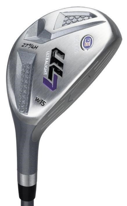 U.S. Kids Golf UL7-54 (137cm) W15 5-Club junior golfset + stand bag, zwart/paars
