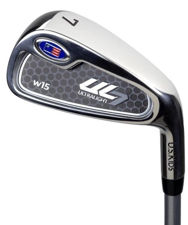 U.S. Kids Golf UL7-54 (137cm) W15 5-Club junior golfset + stand bag, zwart/paars