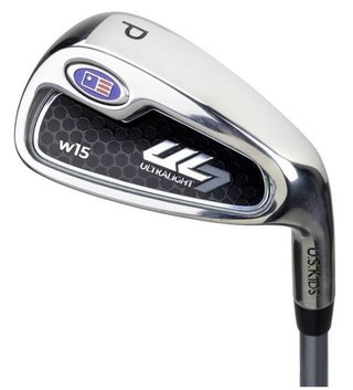 U.S. Kids Golf UL7-54 (137cm) W15 5-Club junior golfset + stand bag, zwart/paars