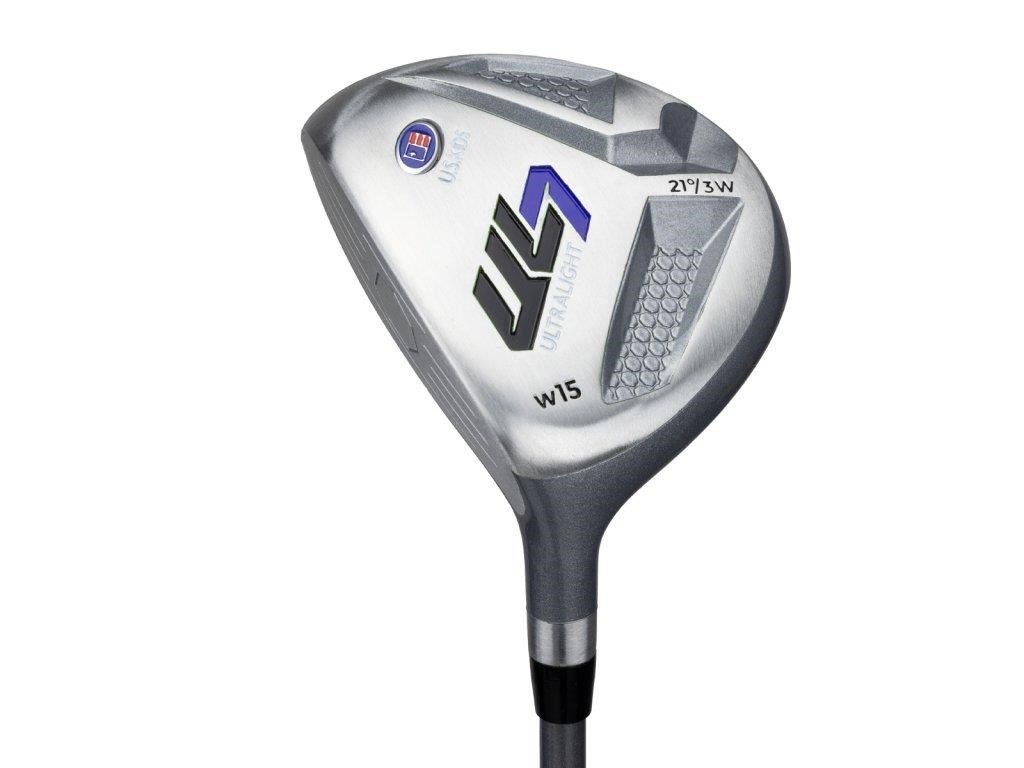 U.S. Kids Golf UL7-54 (137cm) W15 5-Club junior golfset + stand bag, zwart/paars