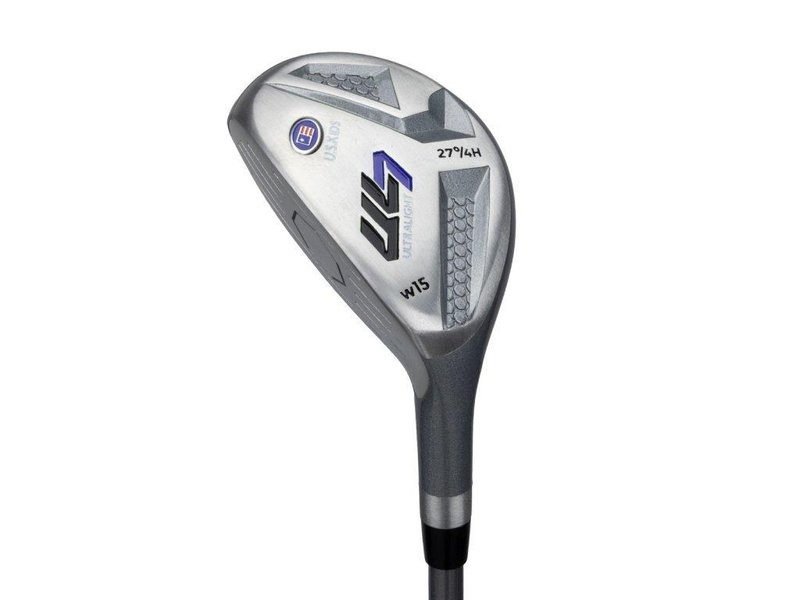 U.S. Kids Golf UL7-54 (137cm) W15 5-Club junior golfset + stand bag, zwart/paars