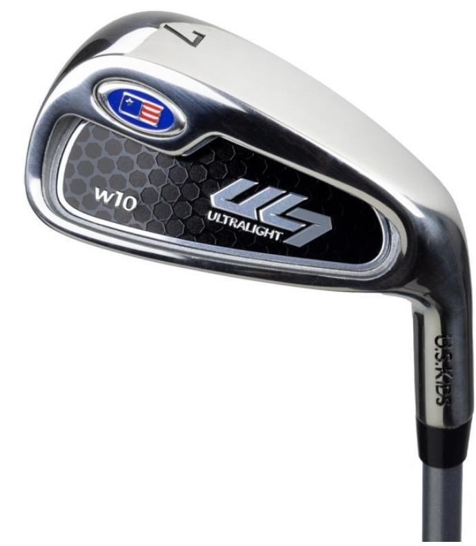 U.S. Kids Golf UL7-60 (152cm) W10 5-Club junior golfset + stand bag, zwart/donkerrood