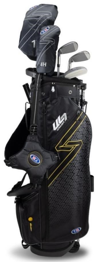 U.S. Kids Golf UL7-63 (160cm) W10 junior golfset, grafiet, + standtas, zwart/goud