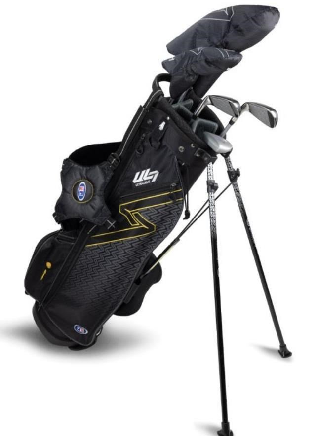 U.S. Kids Golf UL7-63 (160cm) W10 junior golfset, grafiet, + standtas, zwart/goud