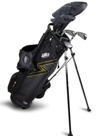 U.S. Kids Golf UL7-63 (160cm) W10 junior golfset, grafiet, + standtas, zwart/goud